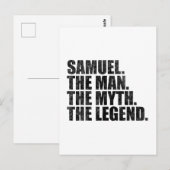 Samuel naam, Samuel De Man De Mythe De Legende Briefkaart (Voorkant / Achterkant)