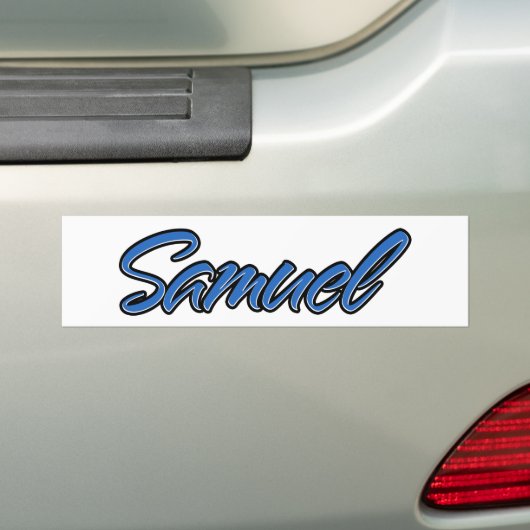 Samuel Name blue Aufkleber Sticker Autoaufkleber (Op auto)