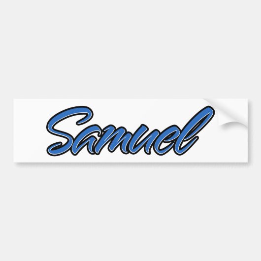 Samuel Name blue Aufkleber Sticker Autoaufkleber (Voorkant)