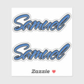 Samuel Name blue Aufkleber Sticker Stickerset (Vel)