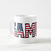 Samuel Name Vorname USA styled Tasse Kaffeetasse Koffiemok (Voorkant links)