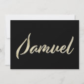 Samuel Name white gold Handwriting Karte Kaart (Voorkant)