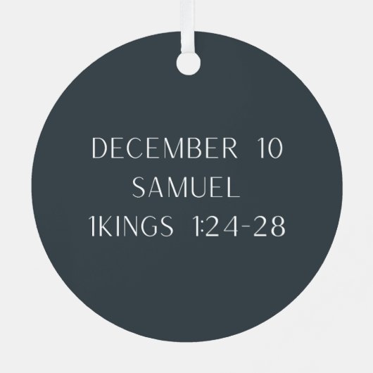 Samuel Old Testament Advent Jesse Tree Metalen Ornament (Achterkant)