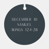 Samuel Oud-Testament Advent Jesse Boom Metalen Ornament (Achterkant)