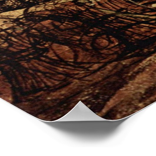 Samuel Palmer - cornfield in het moonlicht Poster (Hoek)