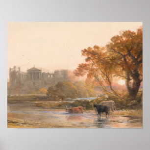 Samuel Palmer - Evening in Italië - Ontzet Poster