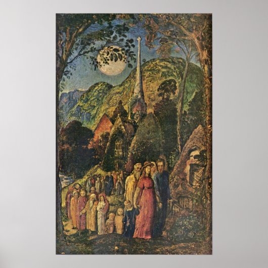 Samuel Palmer - Na de avonddienst Poster (Voorkant)