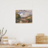 Samuel Palmer - Timber Wagon die een stream doorkr Poster (Keuken)