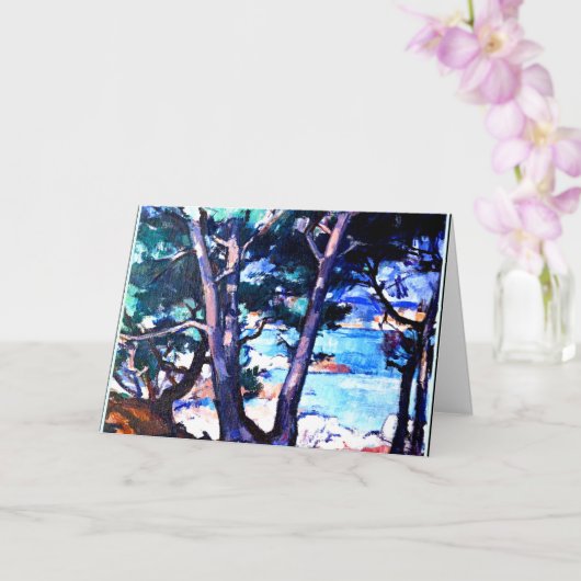 Samuel Peploe schilderij, Blauwe Water, Antibes Kaart (Orchidee)