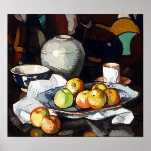 Samuel Peploe still Life Apples and Jar Poster (Voorkant)