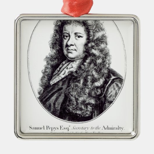 Samuel Pepys Metalen Ornament (Voorkant)