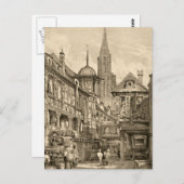 Samuel Prout Strasbourg Street Scene  1915 Briefkaart (Voorkant / Achterkant)