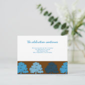 Samuel Reception Bar Mitzvah Wedding Blue Trees Kaart (Staand voorkant)