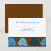 Samuel Reception Bar Mitzvah Wedding Blue Trees Kaart (Voorkant / Achterkant)