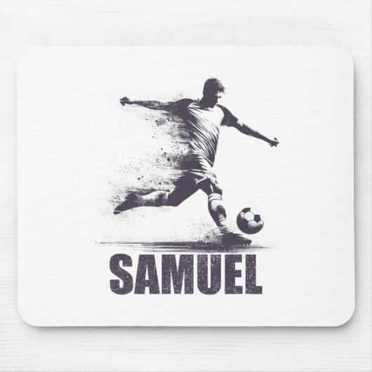 Samuel Soccer Boys Personalized First Name Samuel  Muismat (Voorkant)