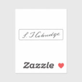 Samuel Taylor Coleridge handtekening Sticker (Vel)