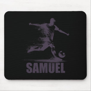 Samuel Voetbal Jongens Gepersonaliseerde Voornaam  Muismat
