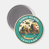 Samui Island Thailand Travel Art Badge Magneet (Voorkant / Achterkant)