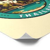 Samui Island Thailand Travel Art Badge Poster (Hoek)