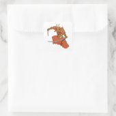 Samurai 6 ~ Ninjas Martial Arts Warrior Fantasy Ar Vierkante Sticker (Tas)