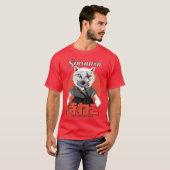Samurai 9 levens kat t-shirt (Voorkant volledig)
