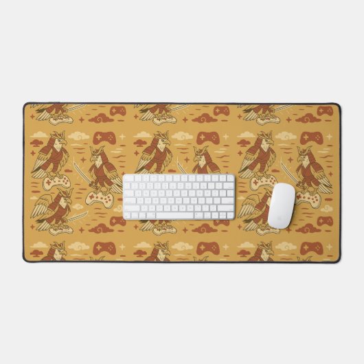 Samurai Adelaar met Game Controller  Bureaumat (Keyboard & Muis)