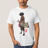 Samurai Afro Black Yasuke Sengoku Warrior Ronin An T-shirt (Voorkant)