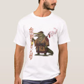 Samurai Alligator T-shirt – Fantasy Reptile Warrio (Voorkant)