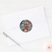 Samurai Ambush Ronde Sticker (Envelop)
