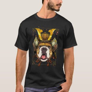 Samurai Amerikaanse Bulldog Japanse Krijger Bushid T-shirt