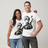 Samurai Anime Warrior - Vetgedrukte zwart-witte il T-shirt (Unisex)