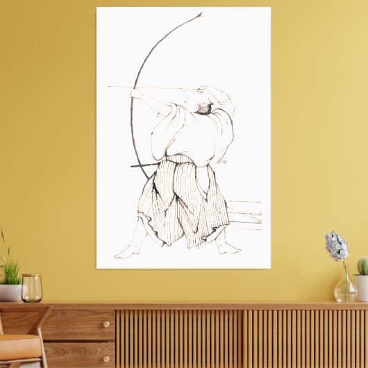 Samurai Archer Canvas Afdruk (Insitu (Woonkamer))