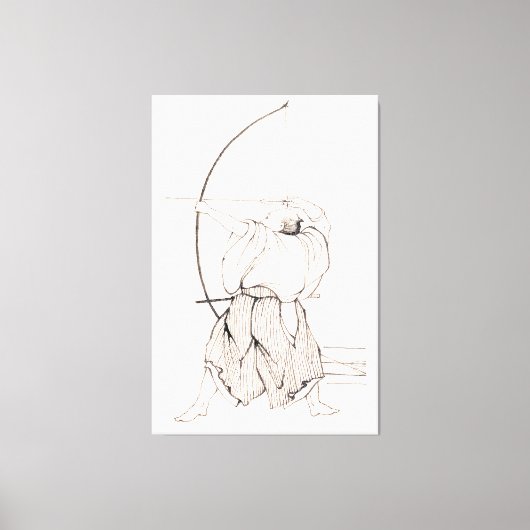  Samurai Archer Canvas Afdruk (Voorkant)