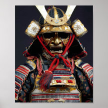 Samurai armor Art Poster Wall Art Kaart afdrukken