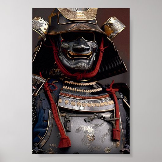Samurai Armor Artwork Poster Wall Art Kaarten afdr (Voorkant)