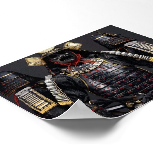 Samurai armor Poster Kaart digitale Drukwand (Hoek)