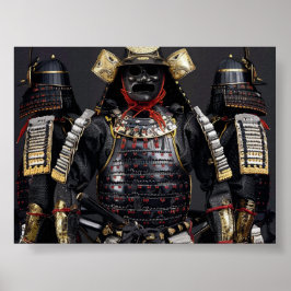 Samurai armor Poster Kaart digitale Drukwand