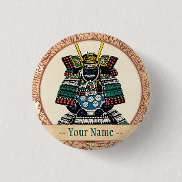 Samurai Armor Schuingyoroi japans klassiek tattoo Ronde Button 3,2 Cm