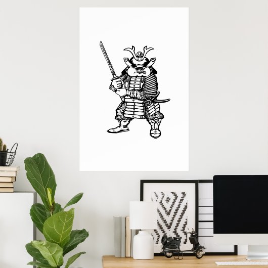 SAMURAI ART POSTER (Thuiskantoor)