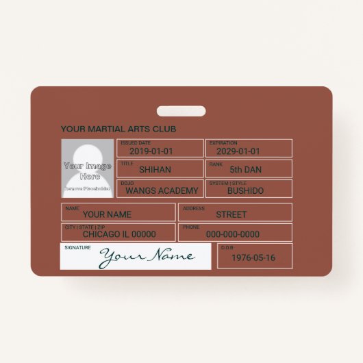 Samurai Badge (Achterkant)