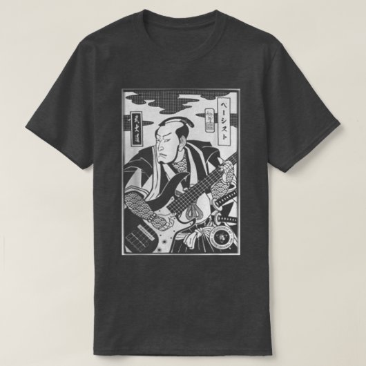Samurai Bassist Player Rock Guitar Samurai (2) T-shirt (Design voorkant)