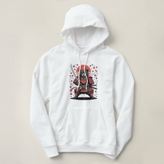 Samurai Bear Adult Pullover Hoodie (Design voorkant)