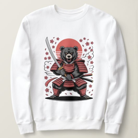 Samurai Bear Basic Sweatshirt (Design voorkant)