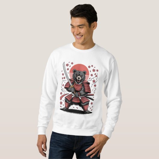 Samurai Bear Basic Sweatshirt (Voorkant volledig)