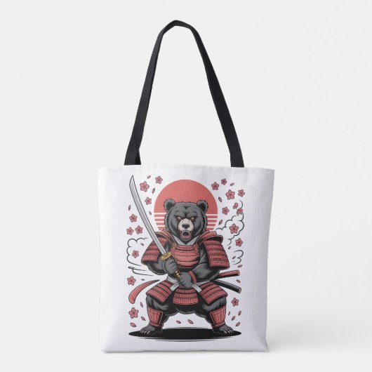 Samurai Bear Tote Bag (Achterkant)
