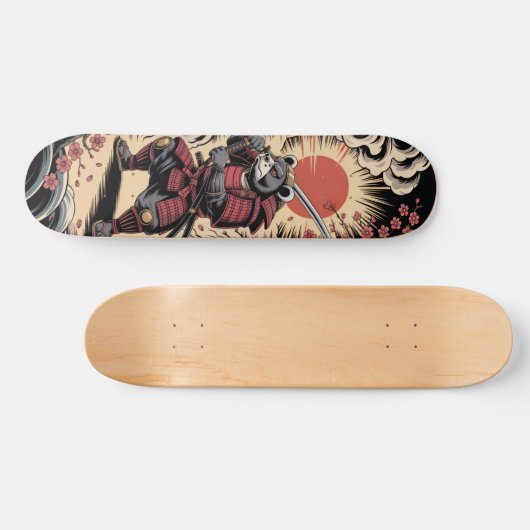 Samurai Bear warrior Skateboard (Horizontaal)