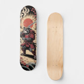 Samurai Bear warrior Skateboard (Voorkant)
