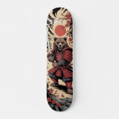 Samurai Bear warrior Skateboard (Voorkant)