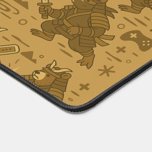 Samurai Bear with Game Controller Bureaumat (Hoek)