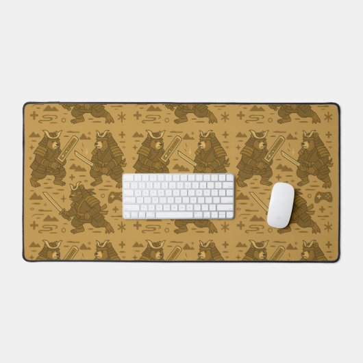 Samurai Bear with Game Controller Bureaumat (Keyboard & Muis)